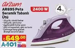 ARZUM SERAMİK TABANLI ÜTÜ ARZUM SERAMİK TABANLI ÜTÜ
